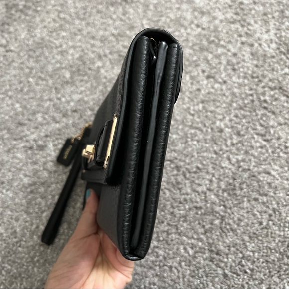 Coach large size wristlet wallet NWT black leather - Picture 3 of 8